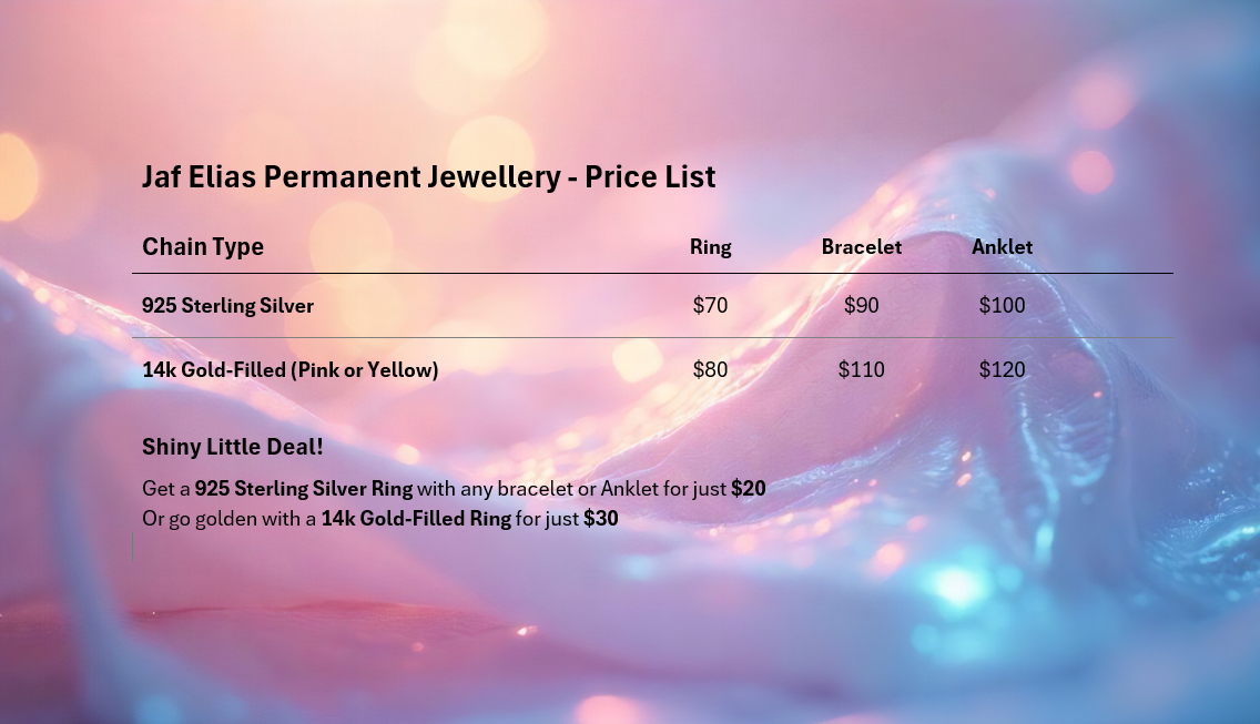 Permanent Jewellery at Fitzroy